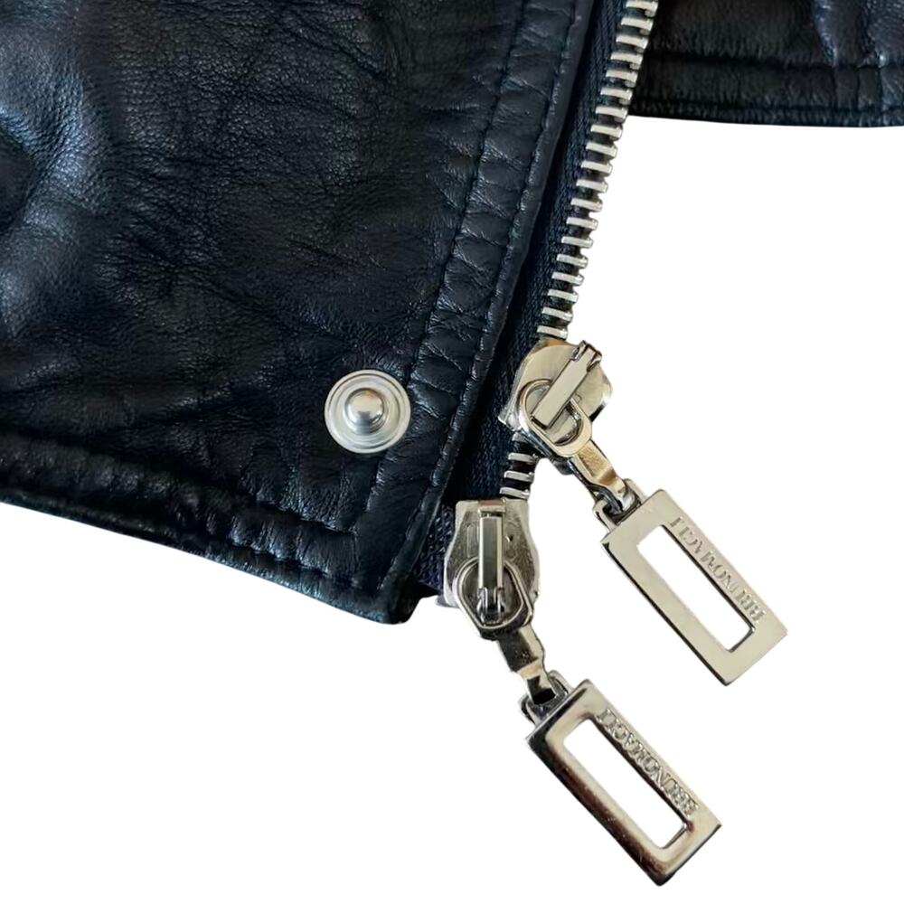 Bruno Magli Leather Bomber Jacket - Picture 8 of 11
